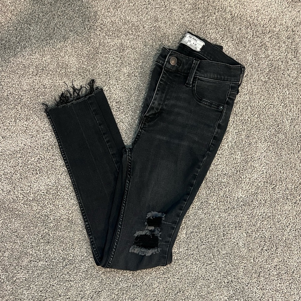 Free People black ripped jeans